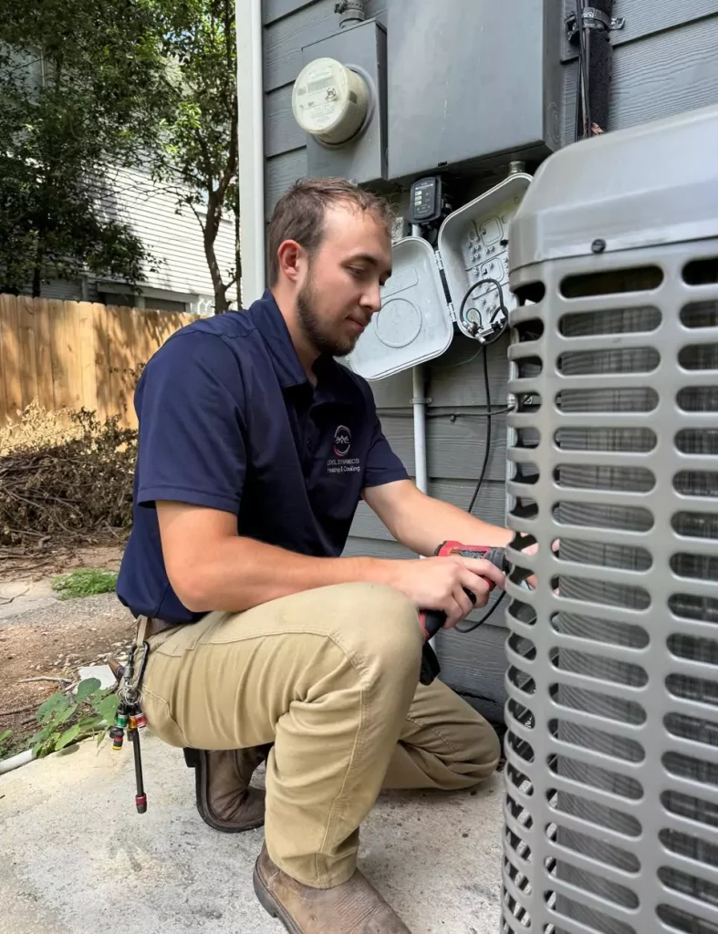 Cool Dynamics tech working on an AC